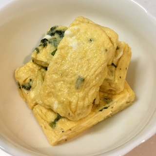 広島菜漬けで  お弁当用卵焼き